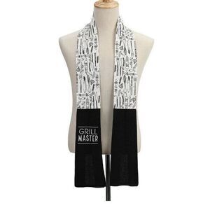 NEW Grill Master Boa Dish Towel‎ Black and White 69 inch Cotton Polyester Fabric